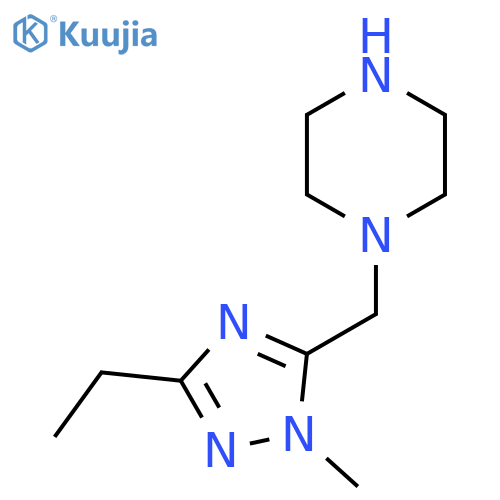 1-(3-ethyl-1-methyl-1H-1,2,4-triazol-5-yl)methylpiperazine structure