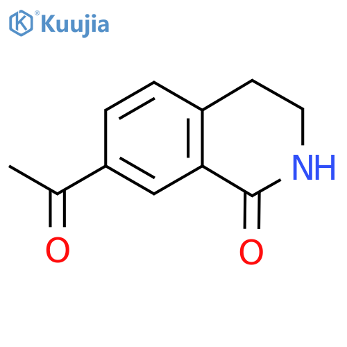 7-acetyl-3,4-dihydro-2H-isoquinolin-1-one structure
