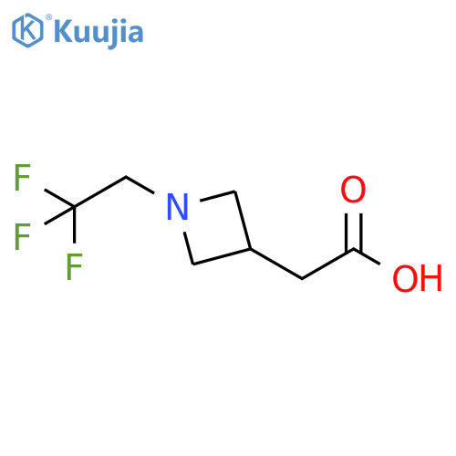3-Azetidineacetic acid, 1-(2,2,2-trifluoroethyl)- structure