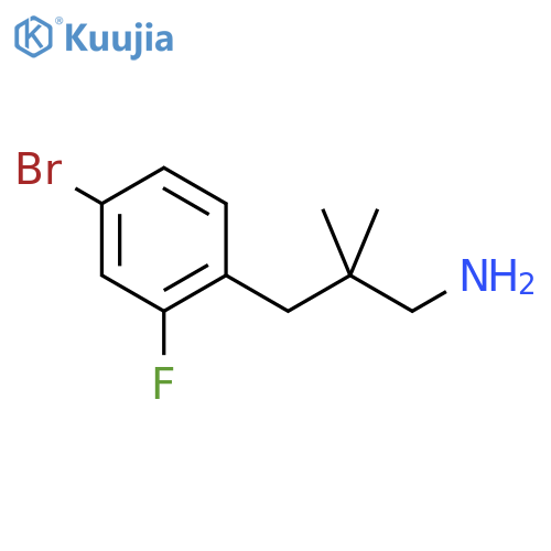 3-(4-bromo-2-fluorophenyl)-2,2-dimethylpropan-1-amine structure
