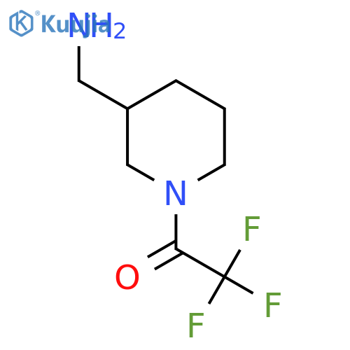 1-[3-(Aminomethyl)piperidin-1-yl]-2,2,2-trifluoroethan-1-one structure