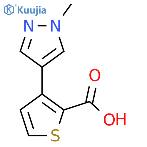 3-(1-methyl-1H-pyrazol-4-yl)thiophene-2-carboxylic acid structure