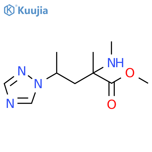 methyl 2-methyl-2-(methylamino)-4-(1H-1,2,4-triazol-1-yl)pentanoate structure