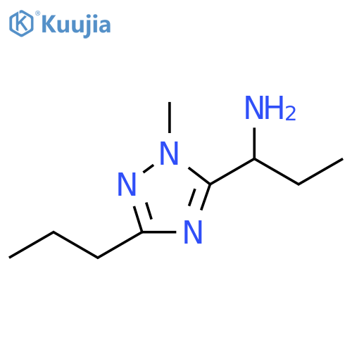 1-(1-methyl-3-propyl-1H-1,2,4-triazol-5-yl)propan-1-amine structure