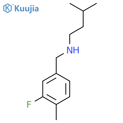 (3-fluoro-4-methylphenyl)methyl(3-methylbutyl)amine structure