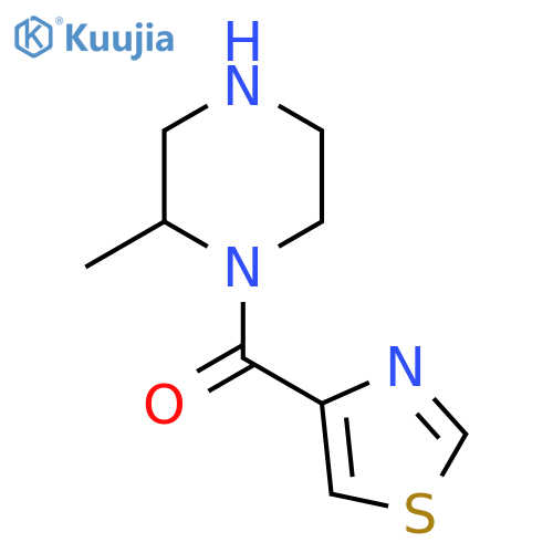 2-Methyl-1-(1,3-thiazole-4-carbonyl)piperazine structure