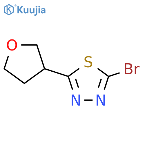 2-bromo-5-(oxolan-3-yl)-1,3,4-thiadiazole structure