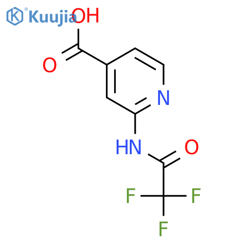 2-(trifluoroacetamido)pyridine-4-carboxylic acid structure