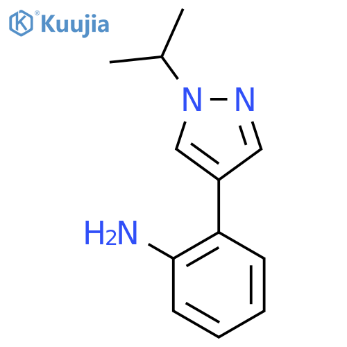2-1-(propan-2-yl)-1H-pyrazol-4-ylaniline structure