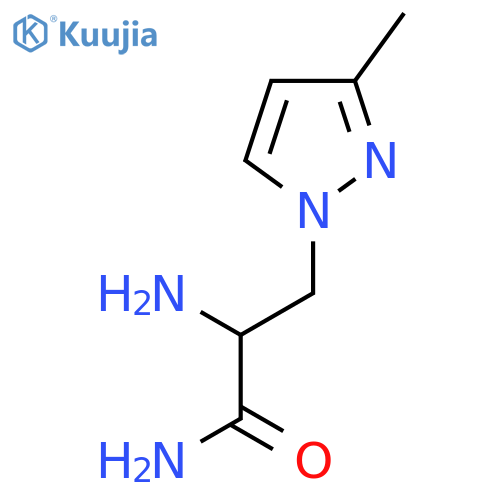 2-Amino-3-(3-methyl-1h-pyrazol-1-yl)propanamide structure