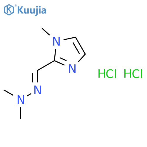 2-[(E)-(dimethylhydrazinylidene)methyl]-1-methyl-1H-imidazole dihydrochloride structure
