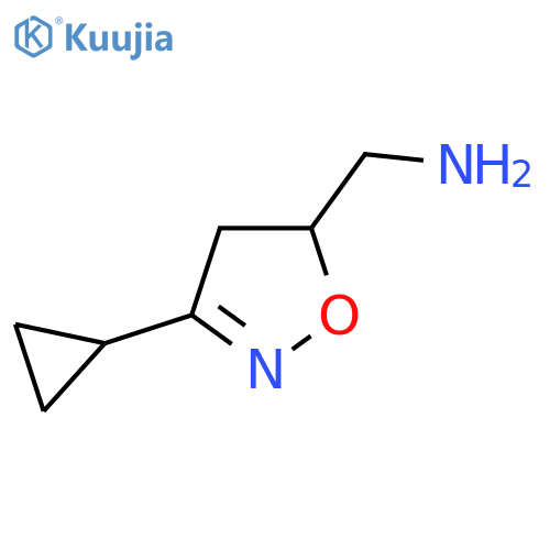 (3-cyclopropyl-4,5-dihydro-1,2-oxazol-5-yl)methanamine structure