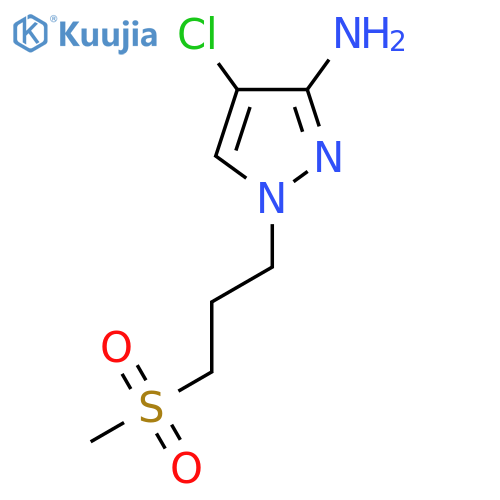 4-chloro-1-(3-methanesulfonylpropyl)-1H-pyrazol-3-amine structure