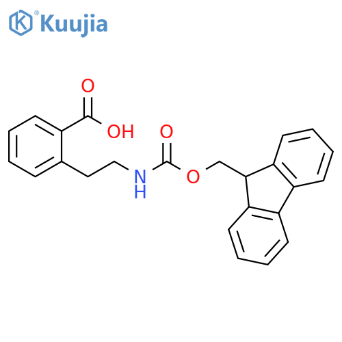 2-[2-({[(9H-fluoren-9-yl)methoxy]carbonyl}amino)ethyl]benzoic acid structure