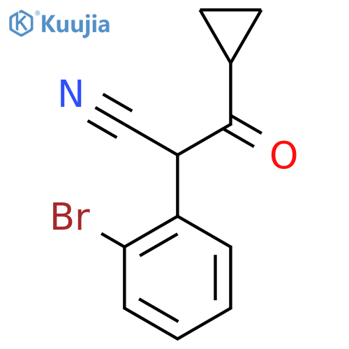 2-(2-bromophenyl)-3-cyclopropyl-3-oxopropanenitrile structure