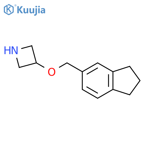 3-[(2,3-dihydro-1H-inden-5-yl)methoxy]azetidine structure