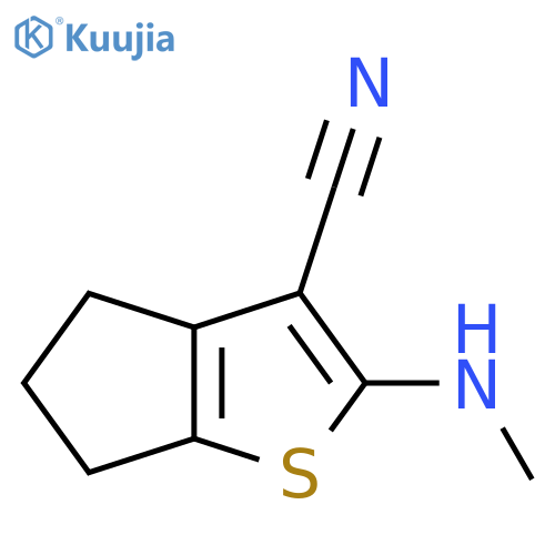 2-(Methylamino)-4H,5H,6H-cyclopenta[b]thiophene-3-carbonitrile structure