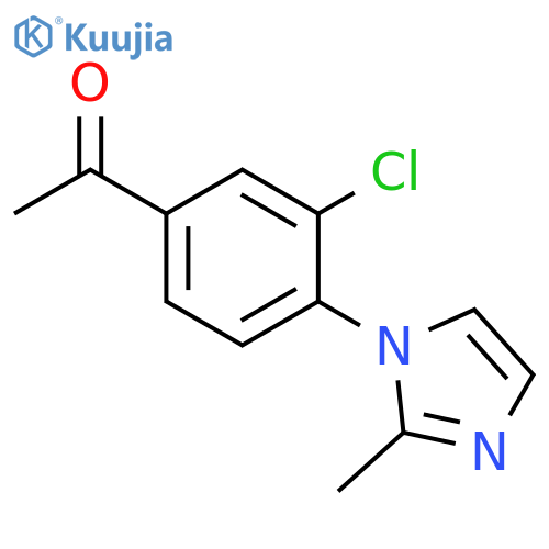 1-3-chloro-4-(2-methyl-1H-imidazol-1-yl)phenylethan-1-one structure