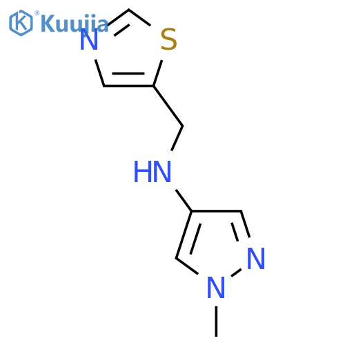 1-methyl-N-(1,3-thiazol-5-yl)methyl-1H-pyrazol-4-amine structure
