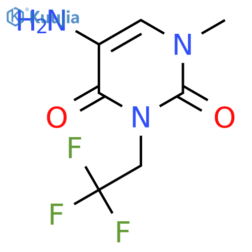 5-amino-1-methyl-3-(2,2,2-trifluoroethyl)-1,2,3,4-tetrahydropyrimidine-2,4-dione structure