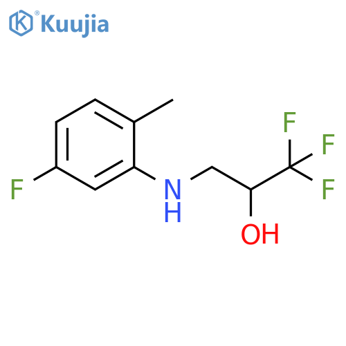 1,1,1-trifluoro-3-(5-fluoro-2-methylphenyl)aminopropan-2-ol structure