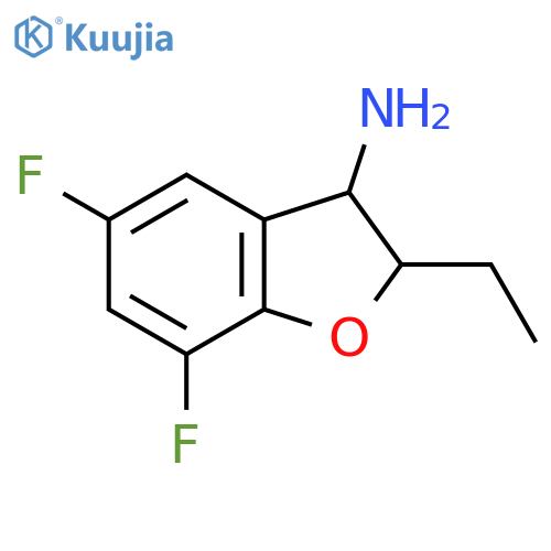 2-Ethyl-5,7-difluoro-2,3-dihydro-1-benzofuran-3-amine structure