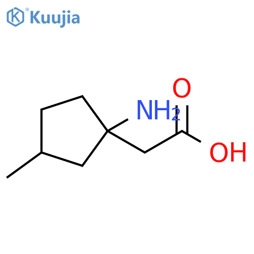 2-(1-amino-3-methylcyclopentyl)acetic acid structure