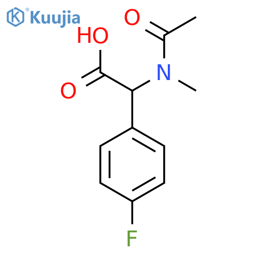 2-(4-fluorophenyl)-2-(N-methylacetamido)acetic acid structure