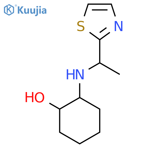 2-{1-(1,3-thiazol-2-yl)ethylamino}cyclohexan-1-ol structure