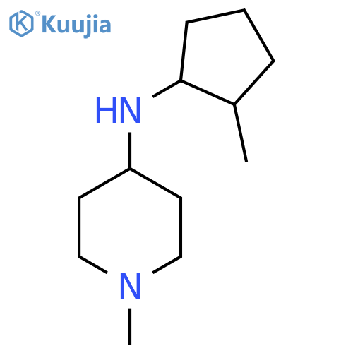 1-methyl-N-(2-methylcyclopentyl)piperidin-4-amine structure