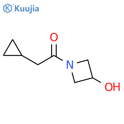 2-Cyclopropyl-1-(3-hydroxyazetidin-1-yl)ethan-1-one structure