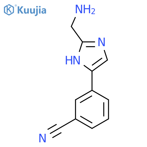 3-2-(aminomethyl)-1H-imidazol-5-ylbenzonitrile structure