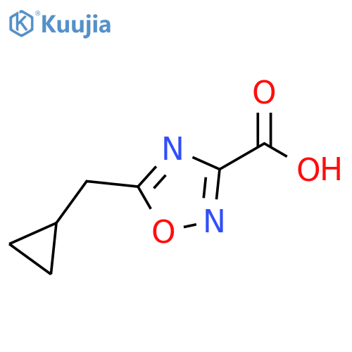 5-(cyclopropylmethyl)-1,2,4-oxadiazole-3-carboxylic acid structure