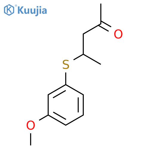 2-Pentanone, 4-[(3-methoxyphenyl)thio]- structure