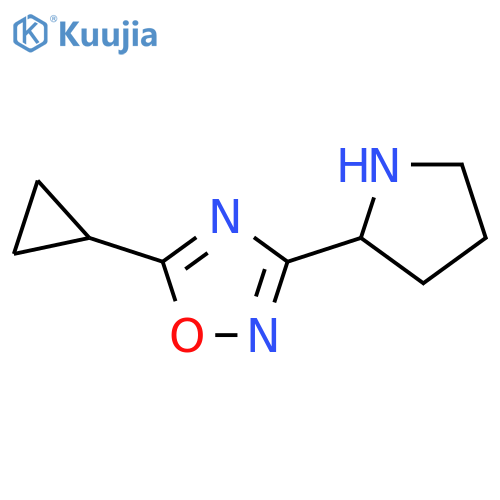 5-Cyclopropyl-3-(pyrrolidin-2-yl)-1,2,4-oxadiazole structure