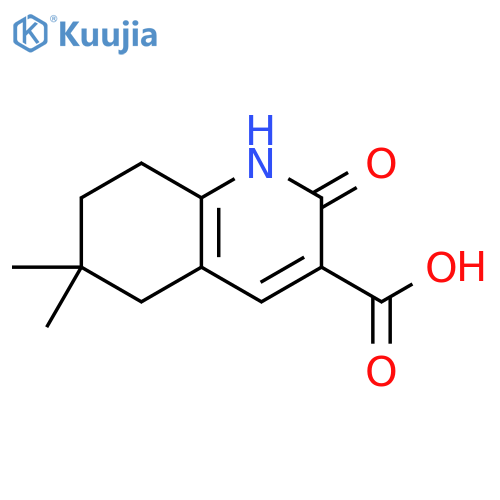6,6-dimethyl-2-oxo-1,2,5,6,7,8-hexahydroquinoline-3-carboxylic acid structure