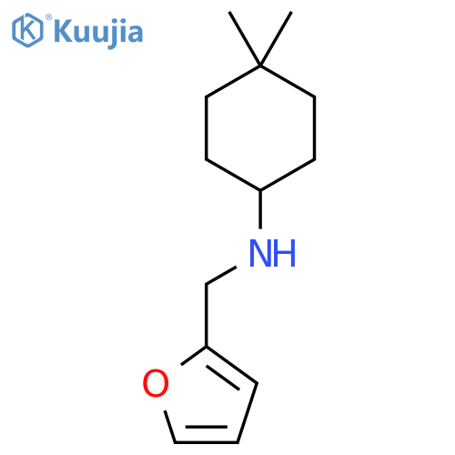 N-(furan-2-yl)methyl-4,4-dimethylcyclohexan-1-amine structure