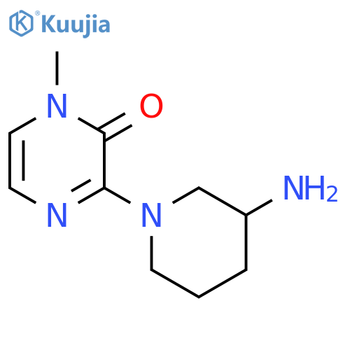 3-(3-aminopiperidin-1-yl)-1-methyl-1,2-dihydropyrazin-2-one structure