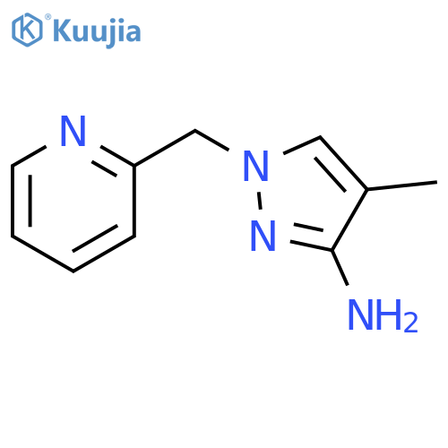 4-methyl-1-(pyridin-2-yl)methyl-1H-pyrazol-3-amine structure