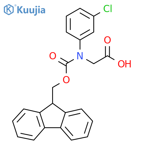 2-(3-chlorophenyl)({(9H-fluoren-9-yl)methoxycarbonyl})aminoacetic acid structure