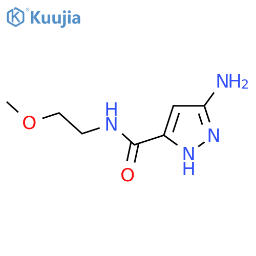 3-Amino-N-(2-methoxyethyl)-1H-pyrazole-5-carboxamide structure