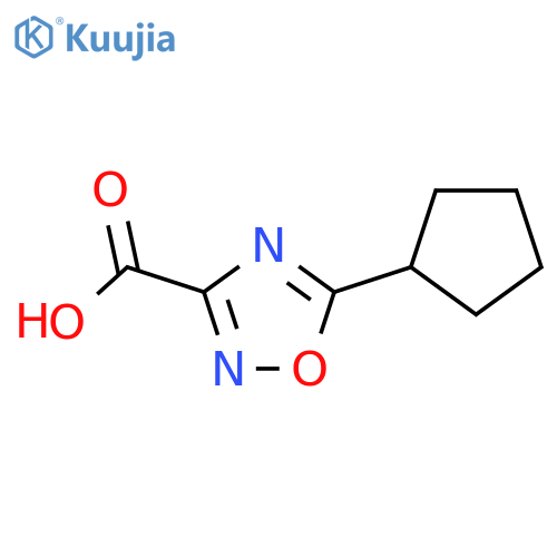 5-Cyclopentyl-1,2,4-oxadiazole-3-carboxylic acid structure