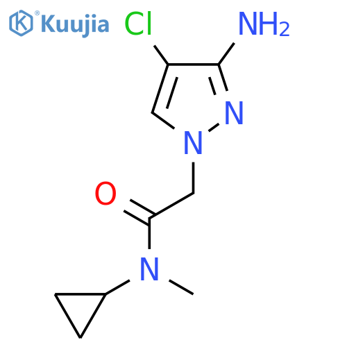 2-(3-amino-4-chloro-1H-pyrazol-1-yl)-N-cyclopropyl-N-methylacetamide structure