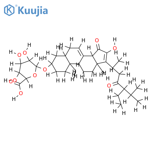 3beta-O-[beta-glucopyranosyloxyuronic acid]-16-hydroxy-5alpha,14beta-poriferasta-7,16-diene-15,23-dione structure