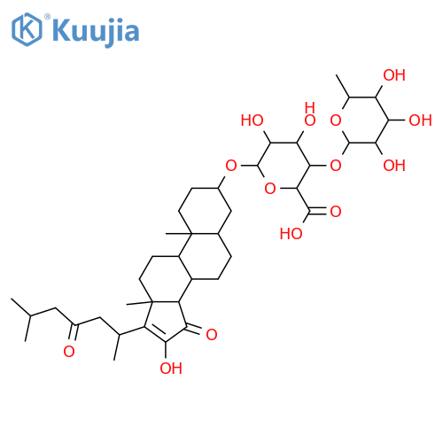 3,16-Dihydroxycholest-16-ene-15,23-dione; (3β,5α,14β)-form, 3-O-[α-L-Rhamnopyranosyl-(1→4)-β-D-glucuronopyranoside] structure