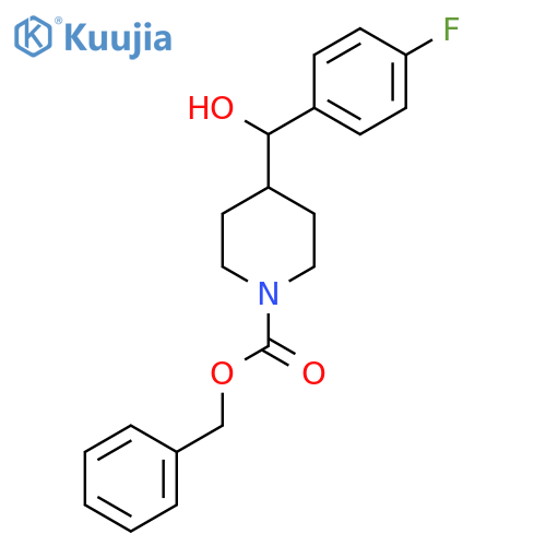benzyl 4-(4-fluorophenyl)(hydroxy)methylpiperidine-1-carboxylate structure