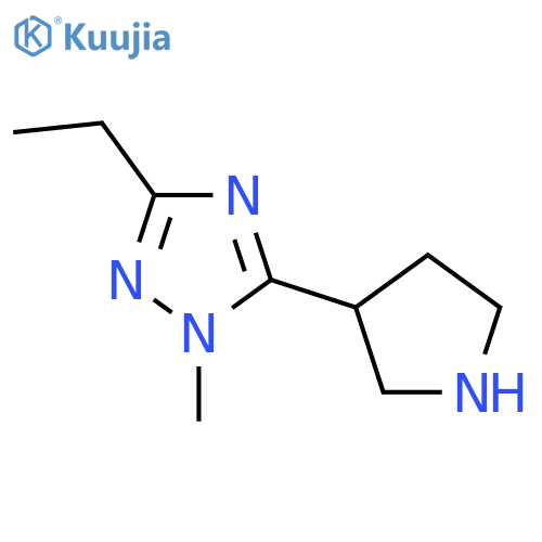 3-ethyl-1-methyl-5-(pyrrolidin-3-yl)-1H-1,2,4-triazole structure