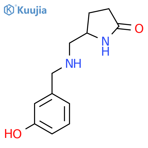 5-[[(3-Hydroxyphenyl)methylamino]methyl]pyrrolidin-2-one structure