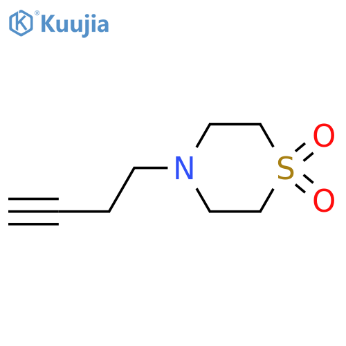 4-(but-3-yn-1-yl)-1lambda6-thiomorpholine-1,1-dione structure