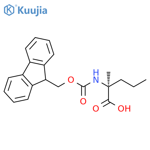 2-({(9H-fluoren-9-yl)methoxycarbonyl}amino)-2-methylpentanoic acid structure
